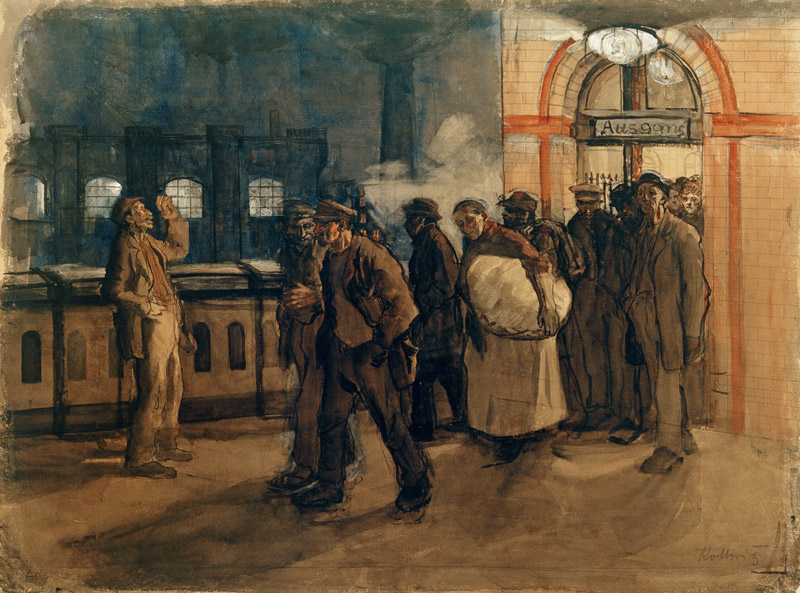 Heimkehrende Arbeiter am Lehrter Bahnhof from Käthe Kollwitz