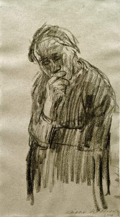 Standing woman, her head supported on her right hand from Käthe Kollwitz