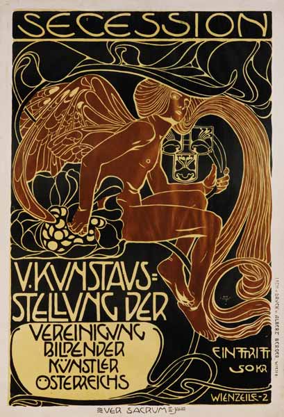 Poster for the 5th exhibition of the Viennese secession from Koloman Moser