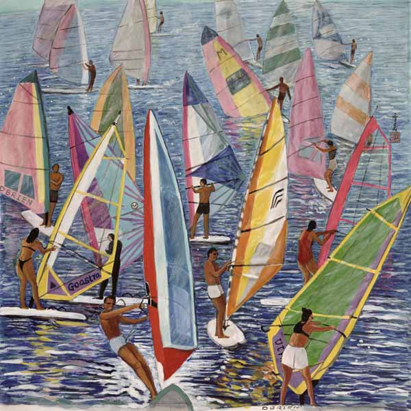 Smooth Sailing, 1992 (gouache on silk)  from Komi  Chen