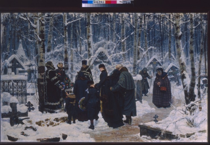 Funeral service on the cemetery from Konstantin Apollonowitsch Sawizki