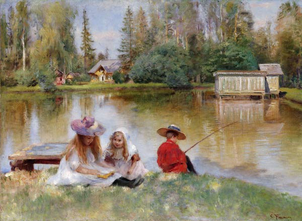 Children by the Lake from Konstantin Jegorowitsch Makowski