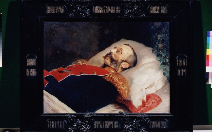 Emperor Alexander II on the deathbed from Konstantin Jegorowitsch Makowski