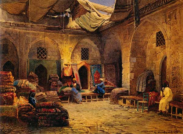The Carpet Shop in Cairo from Konstantin Jegorowitsch Makowski