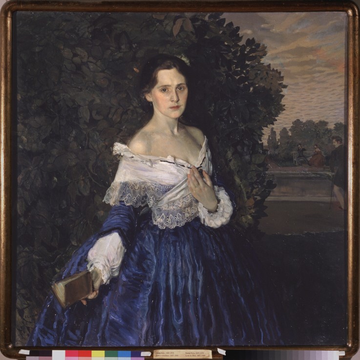 A lady in Blue (Portrait of Yelisaveta Martynova) from Konstantin Somow