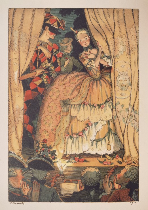 Illustration to "The Book of Marquise" by Franz Blei from Konstantin Somow