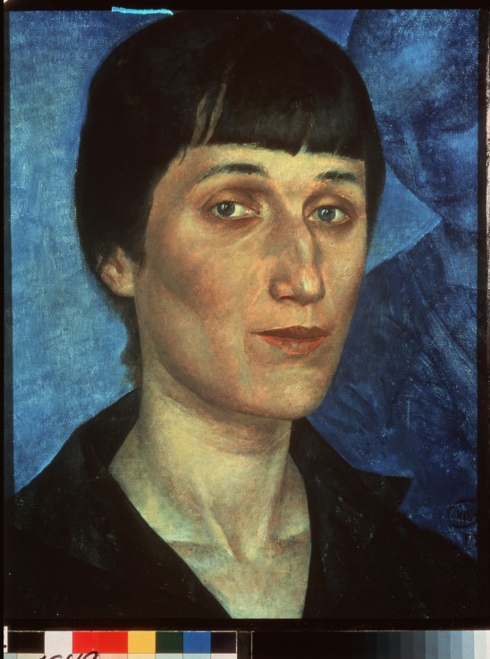 Portrait of the Poetess Anna Akhmatova (1889-1966) from Kosjma Ssergej. Petroff-Wodkin