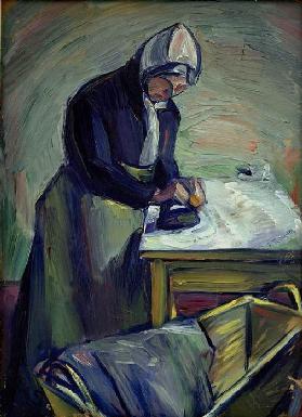 Woman Doing the Ironing