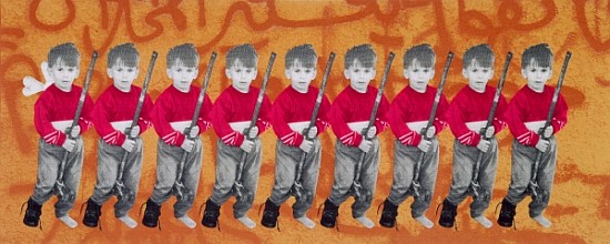 Children of War, children of peace, 1996 (silkscreen on canvas) (see also 279271)  from Laila  Shawa