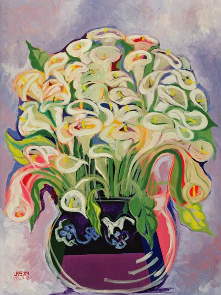 Lilies, 1989 (acrylic on canvas)  from Laila  Shawa