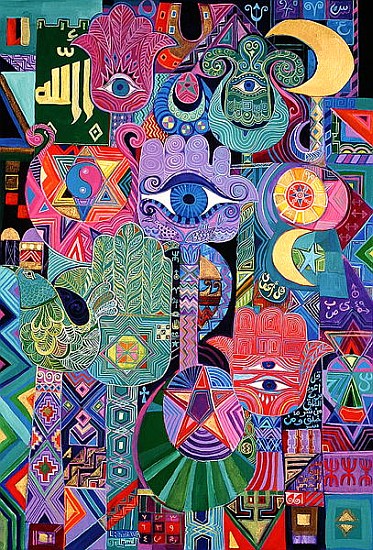 Magical Symbols, 1992 (acrylic on canvas)  from Laila  Shawa
