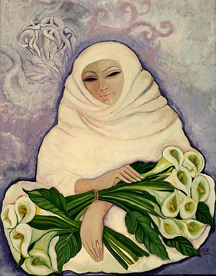 The Lily Seller, 1989 (acrylic on canvas)  from Laila  Shawa