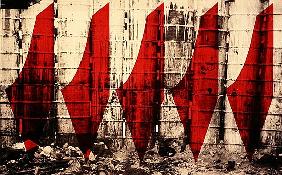 Barriers to Statehood, 1992 (screen print on canvas) 
