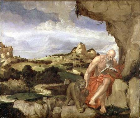 St. Jerome in the Wilderness from Lambert Sustris