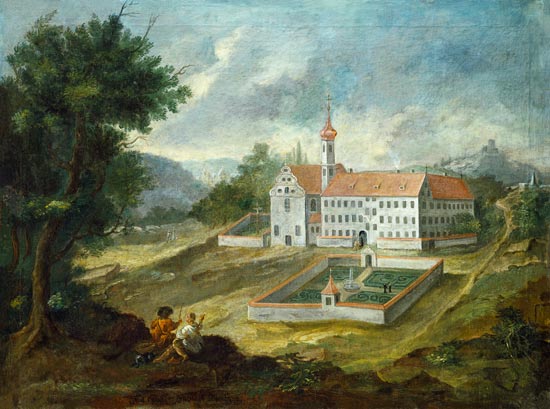 The Ochsenhauser caring castle into pine forest home (Swabia) from Landschaftsmaler
