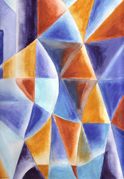 Dreiecke - Peter Lanzinger as art print or hand painted oil.