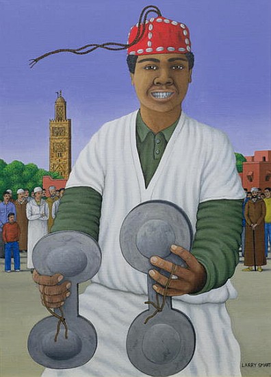 Pursued by Gnawa, 1990 (acrylic on linen)  from Larry  Smart