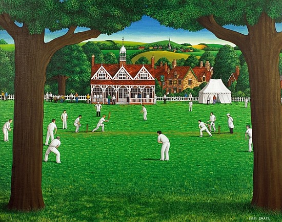 The Cricket Match, 1987 (acrylic on linen)  from Larry  Smart