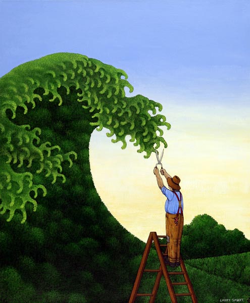 Topiary Wave (acrylic on linen)  from Larry  Smart