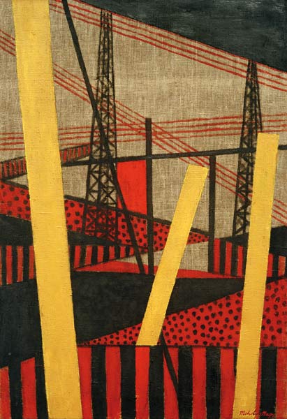 Radio und Eisenbahnlandschaft from László Moholy-Nagy