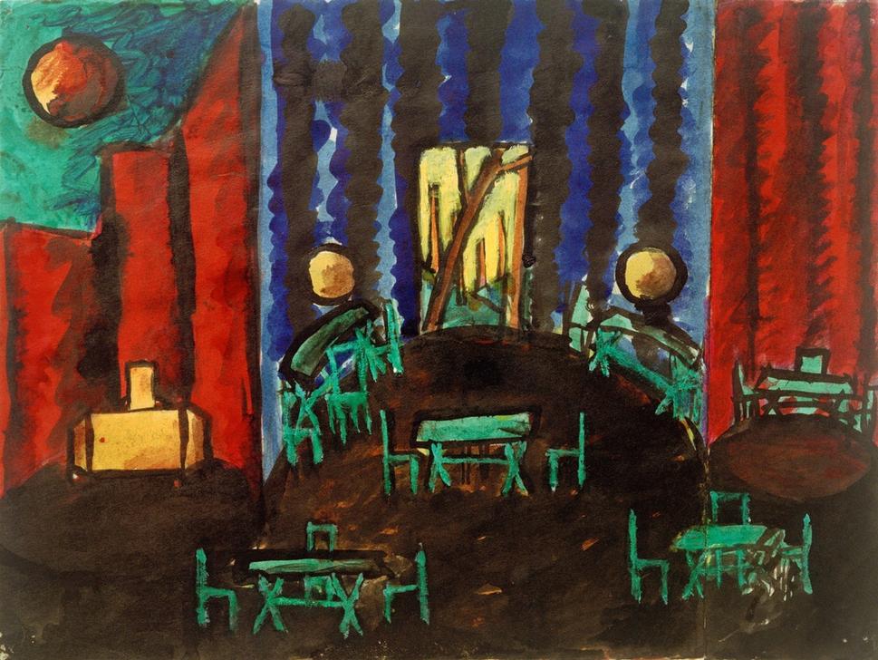 Saal mit zwei Nischen, 1. Akt, 2. Szene. from László Moholy-Nagy