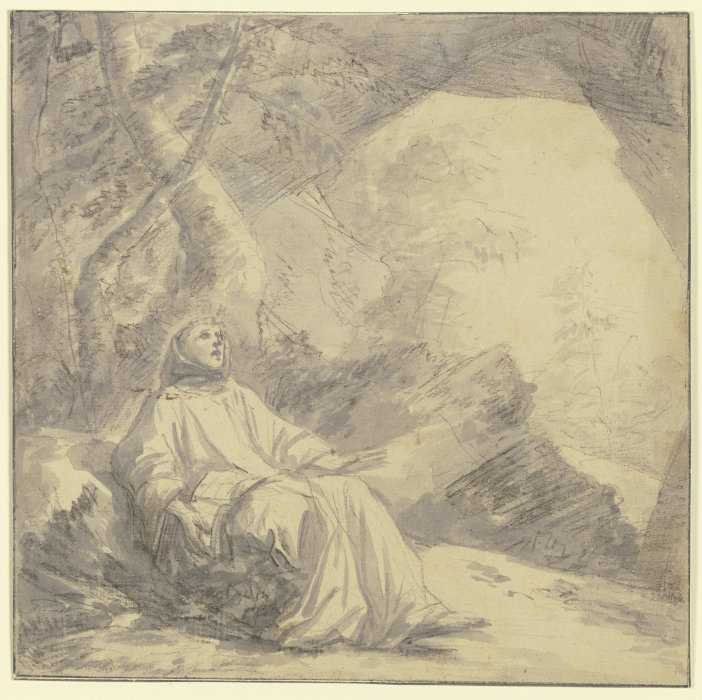 Der Heilige Franziskus in der Höhle from Laurent de La Hire
