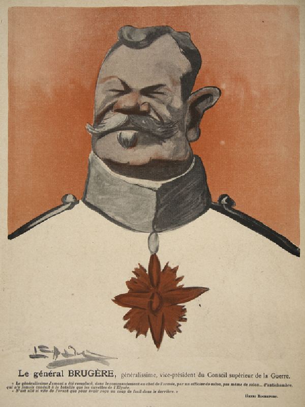 General Brugere, Generalissimo, Vice-President of the War Council, illustration from Lassiette au Be from Leal de Camara