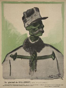 General de Galliffet, former Minister of War, illustration from Lassiette au Beurre: Nos Generaux, 1