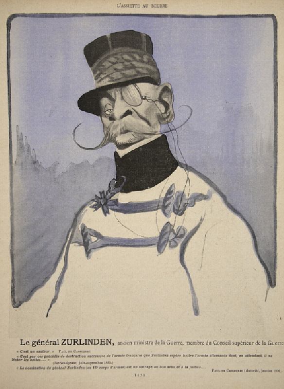 General Zurlinden, former Minister of War, member of the War Council, illustration from Lassiette au from Leal de Camara