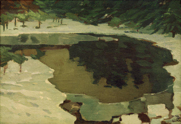 Moorsee im Winter, 1901. from Leo Putz
