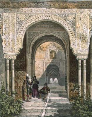 The Room of the Two Sisters in the Alhambra, Granada, 1853 (litho) from Leon Auguste Asselineau