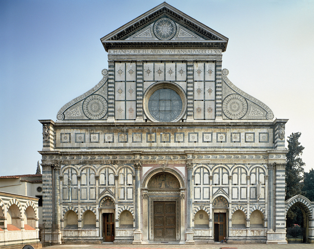 Facade of Santa Maria Novella from Leon Battista Alberti