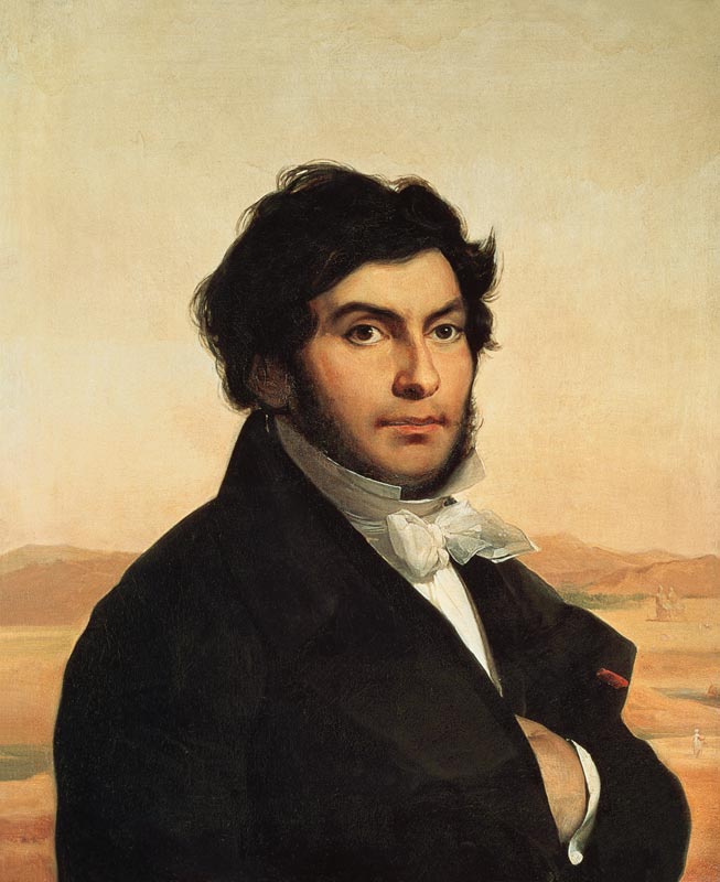 Portrait of Jean-Francois Champollion (1790-1832) from Leon Cogniet