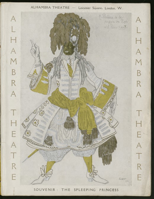 Title page of Souvenir program for Ballets Russes from Leon Nikolajewitsch Bakst