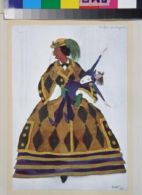 Englishwoman. Costume design for the ballet "The Magic Toy Shop" by G. Rossini