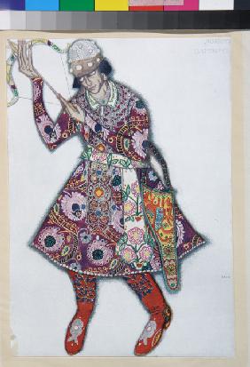 Ivan Tsarevich. Costume design for the ballet The Firebird (L'oiseau de feu) by I. Stravinsky