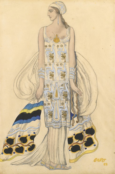 Costume design for Ida Rubinstein in the drama Phaedra (Phèdre) by Jean Racine from Leon Nikolajewitsch Bakst