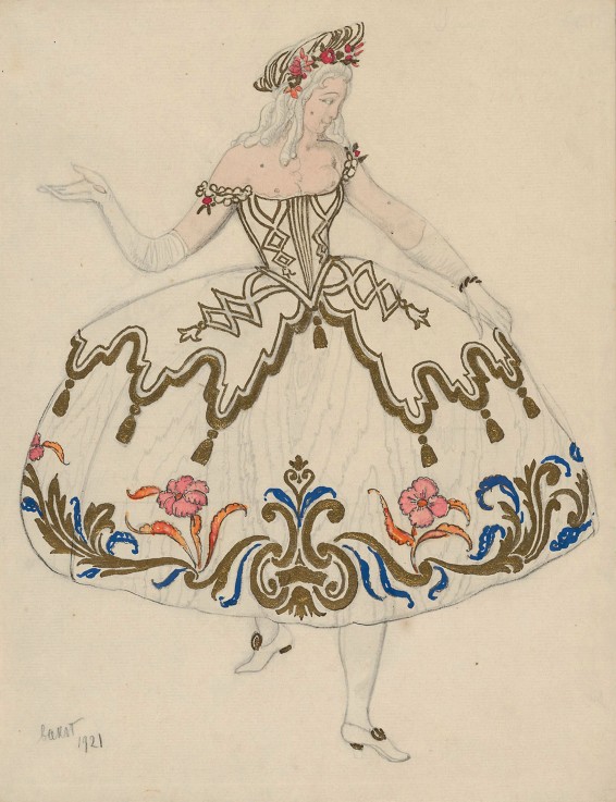 Costume design for the ballet Sleeping Beauty by P. Tchaikovsky from Leon Nikolajewitsch Bakst