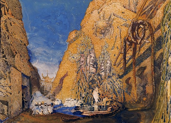 Stage set for the ''Dieu Bleu'', Reynaldo Hahn (1845-1947) 1911 from Leon Nikolajewitsch Bakst