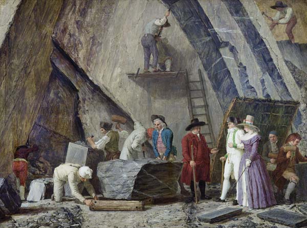 Extracting Sainte-Anne Marble from a Quarry from Leonard Defrance