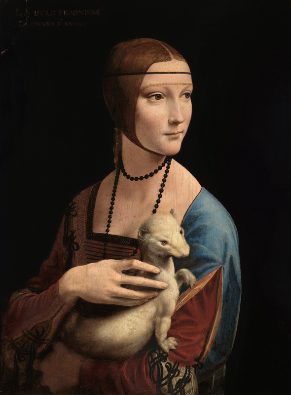 Lady with an Ermine (Cecelia Gallerani) from Leonardo da Vinci
