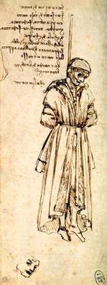 Study of a Hanged Man: Bernardo Baroncelli, assassin of Giuliano de Medici, 1479 (pen & ink on paper