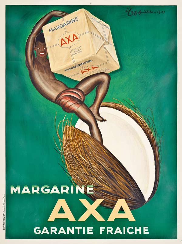 Poster advertising Axa margarine from Leonetto Cappiello
