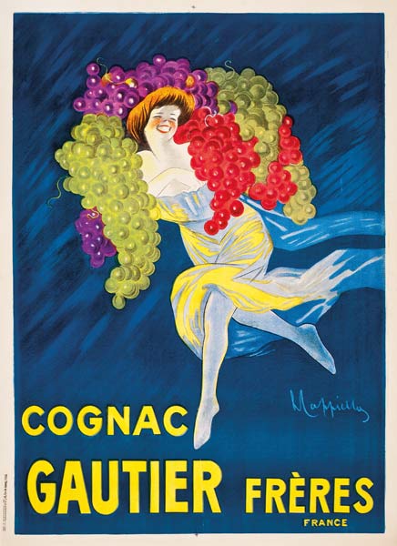 An advertising poster for Gautier Freres cognac from Leonetto Cappiello