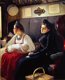 In the railroad coupé. from Leonid Ossipowitsch Pasternak