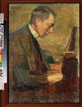 Portrait of the composer Sergei Rakhmaninov (1873-1943)