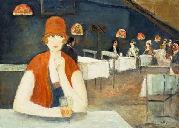 Scene in the café. from Lesser Ury