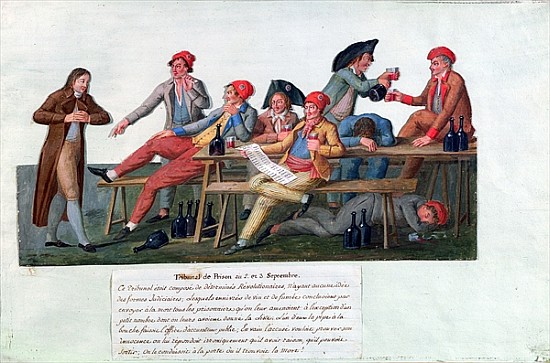 Prison Tribunal of 2 & 3 September, 1792 (gouache on card) from Lesueur Brothers