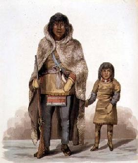 Portrait of Akaitcho and his Son, from 'Narrative of a Journey to the Shores of the Polar Sea in the