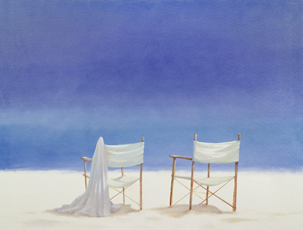 Chairs on the beach, 1995 (acrylic on canvas)  from Lincoln  Seligman